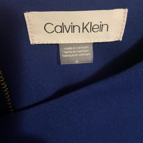 Calvin Klein blue bell sleeve dress, size 6, new with tags - Picture 6 of 6